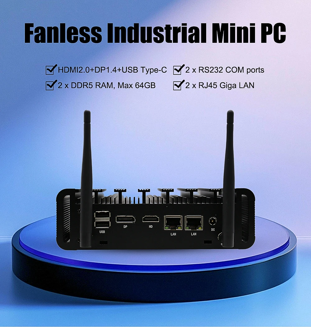 EGLOBAL Powerful 12th Intel Core i3-1215U Industrial Mini PC 2RJ45 HD Dp Port 3USB3.0 2USB2.0 Type-C Win11PRO Mini Computer WIFI
EGLOBAL Powerful 12th Intel Core i3-1215U Industrial Mini PC 2RJ45 HD Dp Port 3USB3.0 2USB2.0 Type-C Win11PRO Mini Computer WIFI