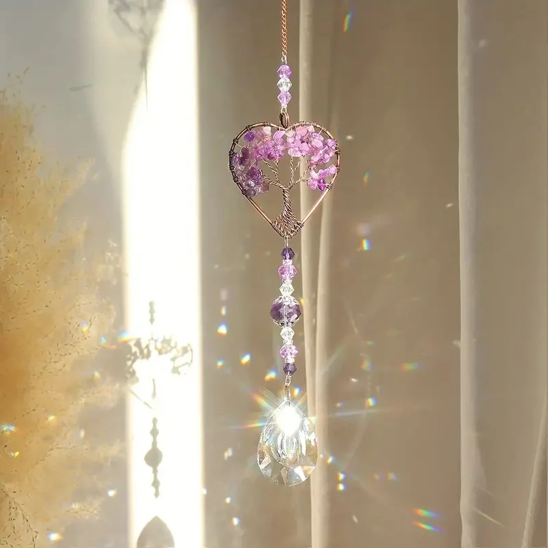 Crystal Wind Chime Pendant Window Garden Hanging Decoration Light And Shadow Play Home Decor Heart Shaped Life Tree Design
Crystal Wind Chime Pendant Window Garden Hanging Decoration Light And Shadow Play Home Decor Heart Shaped Life Tree Design