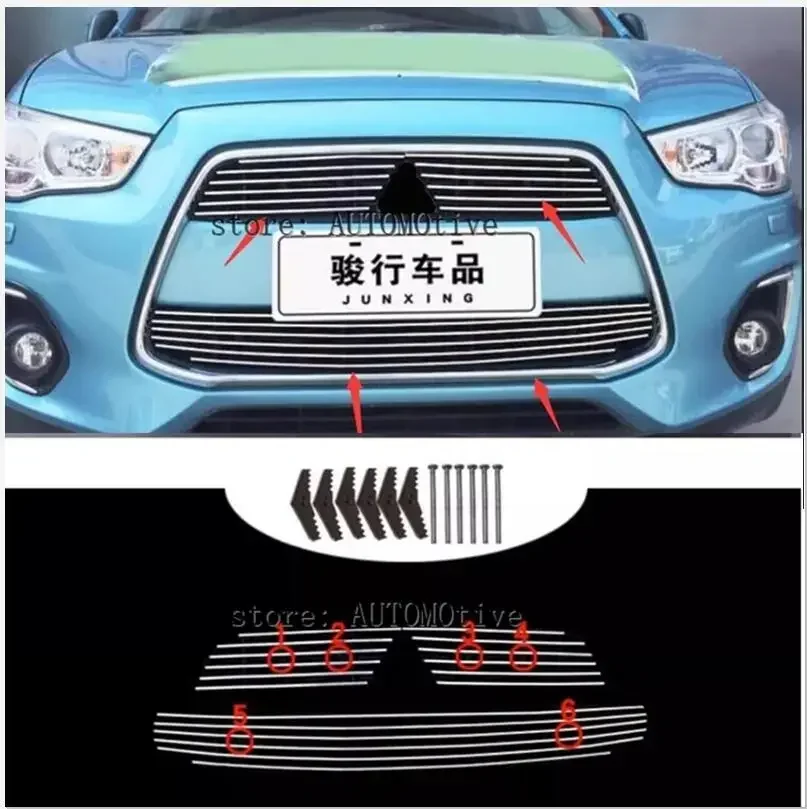 2013-2015 для Mitsubishi ASX качественный передний бампер из нержавеющей стали, сетчатая решетка вокруг отделки, гоночные грили
2013-2015 для Mitsubishi ASX качественный передний бампер из нержавеющей стали, сетчатая решетка вокруг отделки, гоночные грили