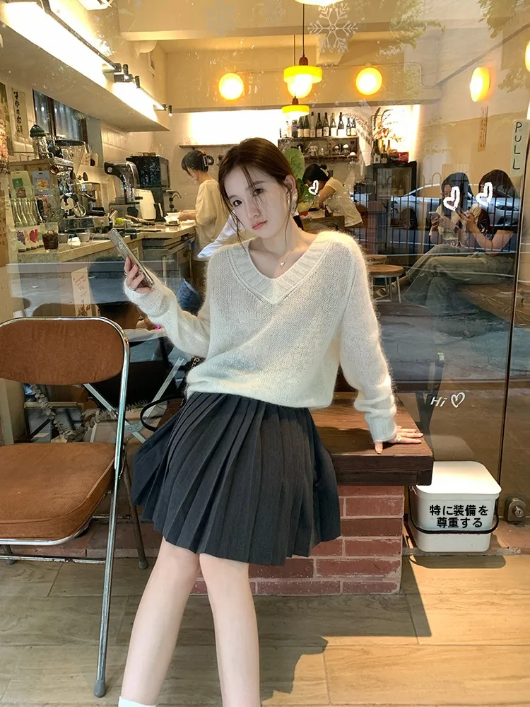 XierZ Berkeley College Intellectual Grey Pleated A-Line Skirt Suit High Waist Korean Style Commute Short Skirt
XierZ Berkeley College Intellectual Grey Pleated A-Line Skirt Suit High Waist Korean Style Commute Short Skirt