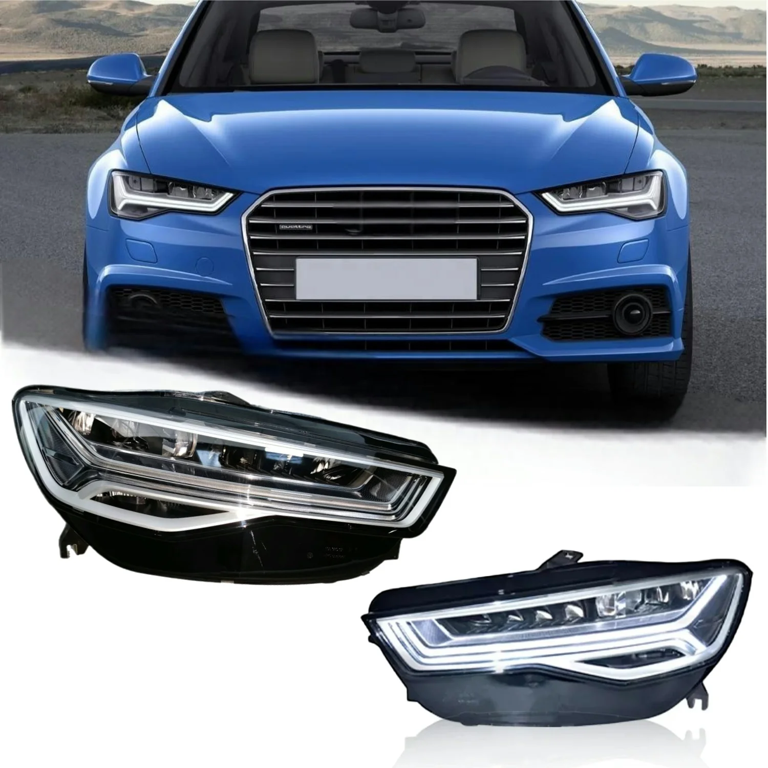 A6 A6L C7 DRL LED 1 шт. левый или правый 2012-2018 фара дальнего света указателя поворота, обновленная передняя фара для Audi
A6 A6L C7 DRL LED 1 шт. левый или правый 2012-2018 фара дальнего света указателя поворота, обновленная передняя фара для Audi