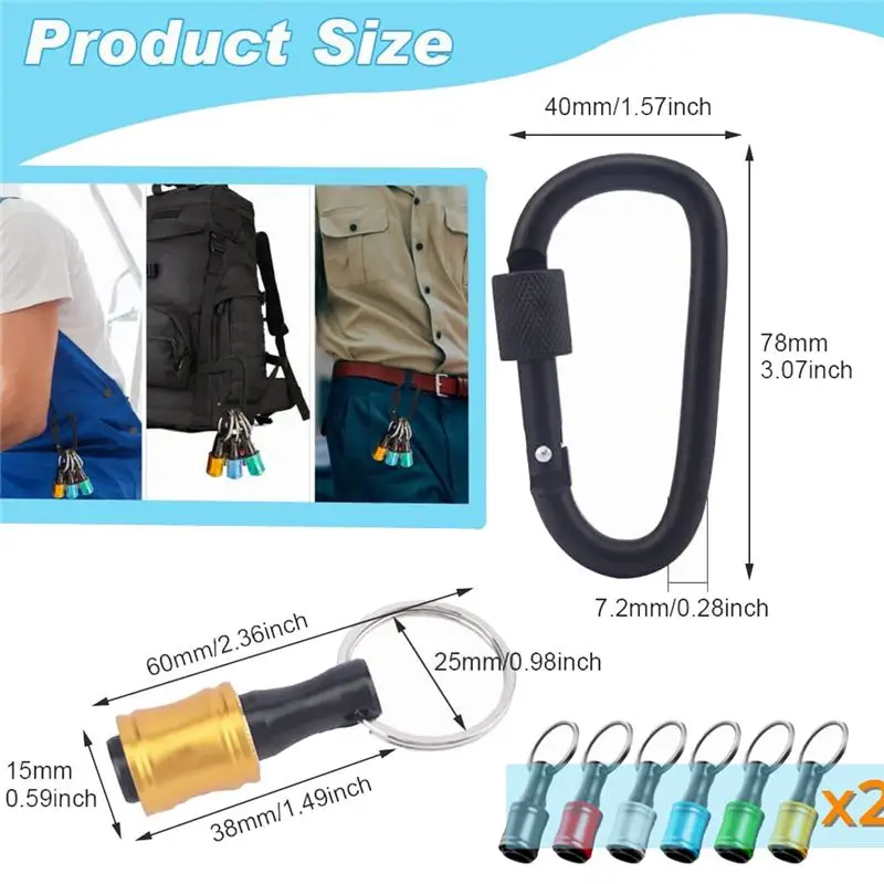 A58Z Bit Holder 1/4 Inch Hex Screwdriver Bits Holder Extension Bar Keychain Screw Adapter Drill with Male Post
A58Z Bit Holder 1/4 Inch Hex Screwdriver Bits Holder Extension Bar Keychain Screw Adapter Drill with Male Post