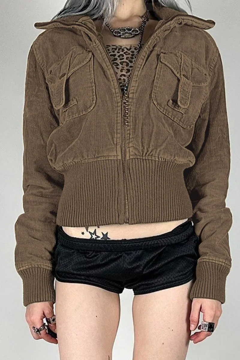 Juspinice Trendy Short Thread Splicing Corduroy Jacket for Women American Retro Spicy Girl Trendy Cool Work Coat Male Clothing
Juspinice Trendy Short Thread Splicing Corduroy Jacket for Women American Retro Spicy Girl Trendy Cool Work Coat Male Clothing