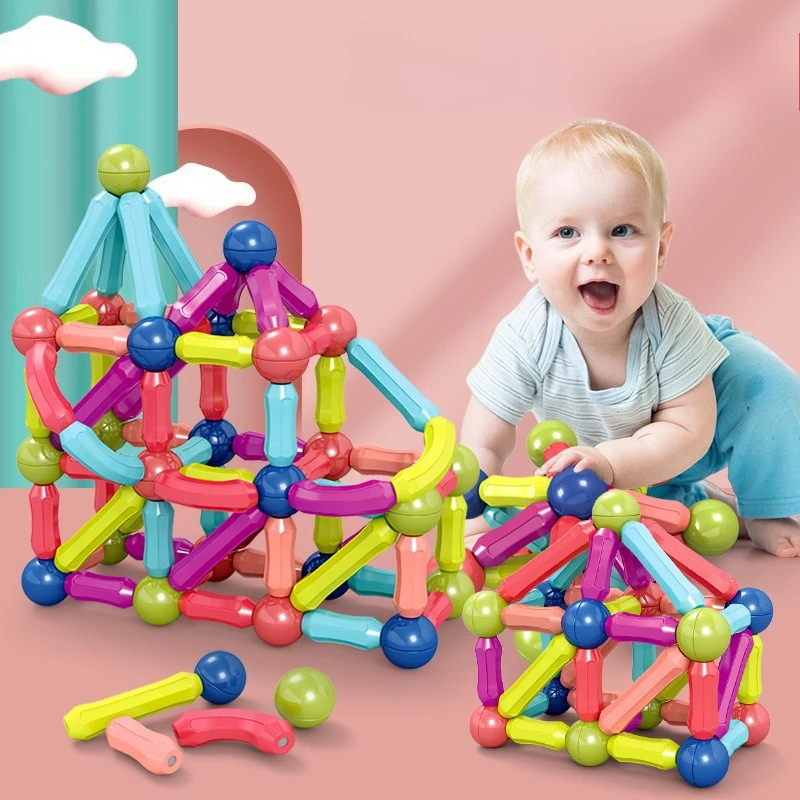 Hundred variations of magnetic rods early education building blocks assembly children's intellectual development assembled toys
Hundred variations of magnetic rods early education building blocks assembly children's intellectual development assembled toys