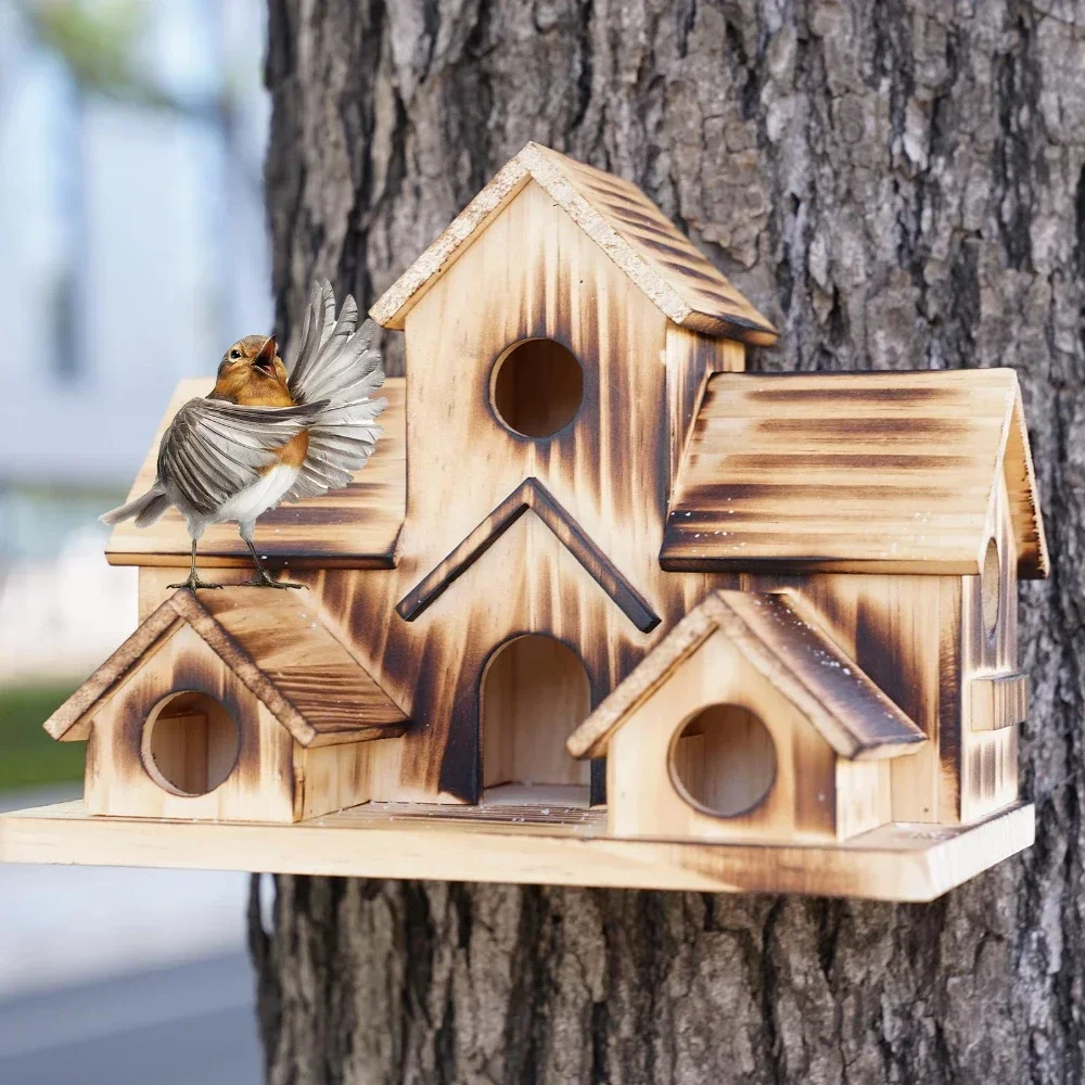 Wooden outdoor winter bird nest, parrot warm house, bird house bird villa, pastoral outdoor bird cage wooden bird nest
Wooden outdoor winter bird nest, parrot warm house, bird house bird villa, pastoral outdoor bird cage wooden bird nest