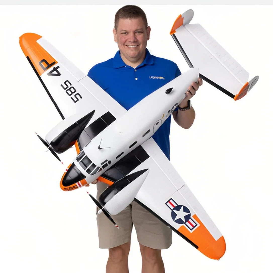 Horizon professional model aircraft Beechcraft D18/RC-45J 1.5m model aircraft looks like a real fixed-wing aircraft
Horizon professional model aircraft Beechcraft D18/RC-45J 1.5m model aircraft looks like a real fixed-wing aircraft