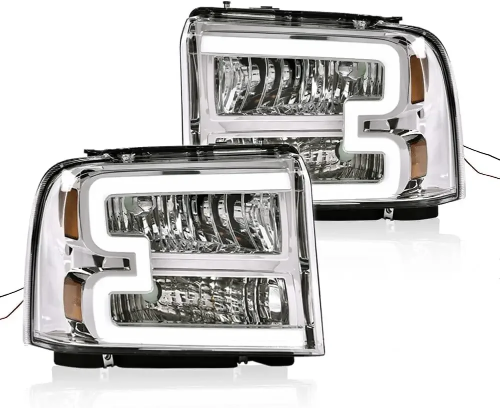 LED DRL headlights, Compatible with 2005 2006 2007 Ford F250 F350 F450 F550 Super Duty bumper Headlamp, Clear lens Chrome Housin
LED DRL headlights, Compatible with 2005 2006 2007 Ford F250 F350 F450 F550 Super Duty bumper Headlamp, Clear lens Chrome Housin