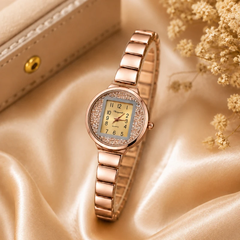Fashion Women Watch Luxury Diamond Inlaid Quartz Wristwatches for Woman Elegant Alloy Bracelet Ladies Clock Gift reloj mujer
Fashion Women Watch Luxury Diamond Inlaid Quartz Wristwatches for Woman Elegant Alloy Bracelet Ladies Clock Gift reloj mujer
