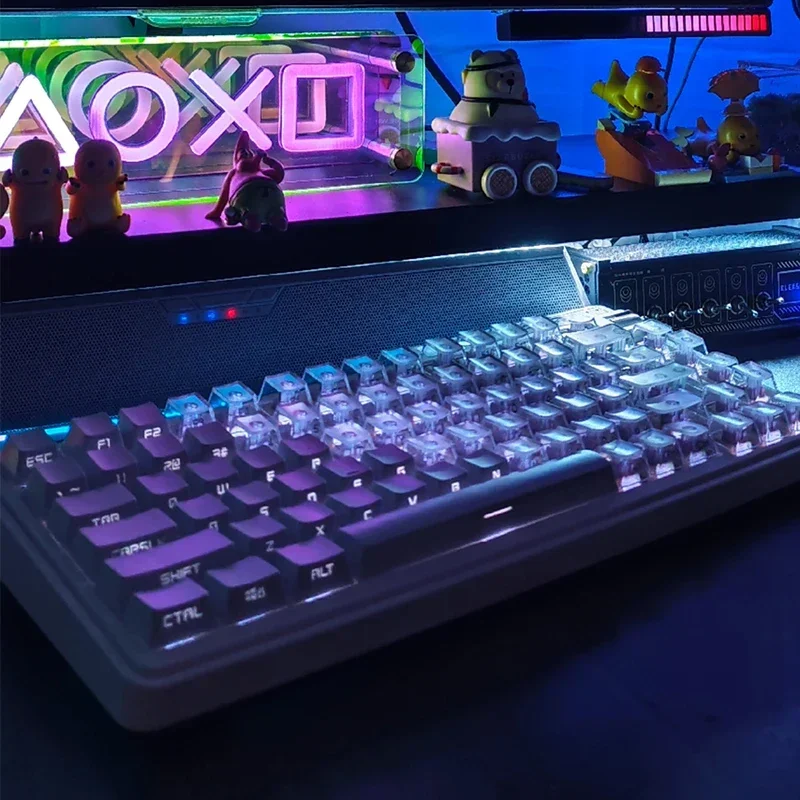 MAD60 Fog-transparent side engraved transparent keycap Transparent OEM custom keycap 68 Mechanical keyboard wooting magnetic axi
MAD60 Fog-transparent side engraved transparent keycap Transparent OEM custom keycap 68 Mechanical keyboard wooting magnetic axi