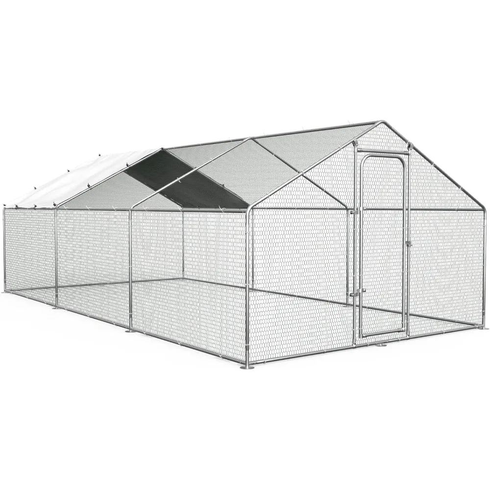 Chicken Coop Large Metal Chicken Run Heavy Duty Chicken Cage/Pen for Yard Poultry Cage with Waterproof and Anti-UV Cover for Out
Chicken Coop Large Metal Chicken Run Heavy Duty Chicken Cage/Pen for Yard Poultry Cage with Waterproof and Anti-UV Cover for Out