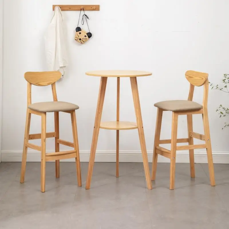 Solid wood wine bar table small round table home leisure simple small bar table and chair combination Nordic
Solid wood wine bar table small round table home leisure simple small bar table and chair combination Nordic