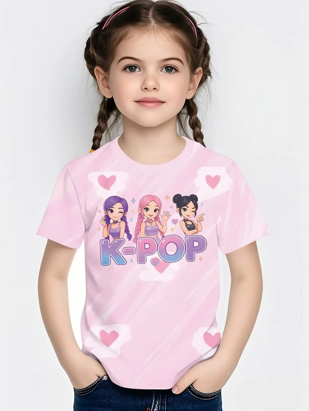 Kpop Cartoon Print Graphic Kids T-Shirts Funny Gift for Fans Harajuku T-Shirts Summer Tops Short Sleeve Tops Children's Clothing
Kpop Cartoon Print Graphic Kids T-Shirts Funny Gift for Fans Harajuku T-Shirts Summer Tops Short Sleeve Tops Children's Clothing