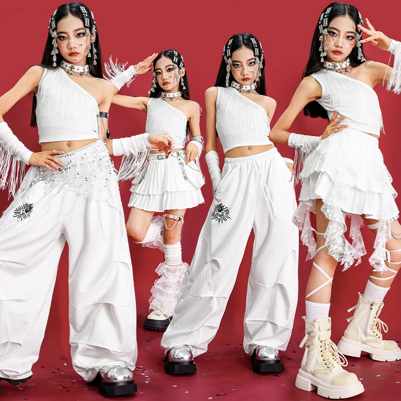 Children Modern Jazz Costumes K-pop Crop Top Cargo Pants Street Dance Skirts Kids Hip Hop Streetwear Girl Group Clothes Sets
Children Modern Jazz Costumes K-pop Crop Top Cargo Pants Street Dance Skirts Kids Hip Hop Streetwear Girl Group Clothes Sets