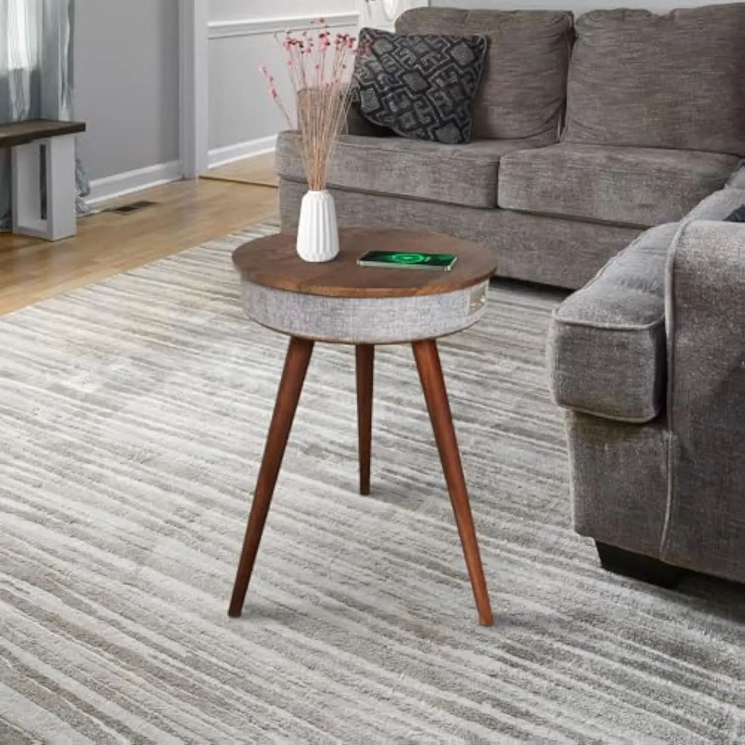 Smart End Table with Charging Station, Speaker Table with Wireless Charger and USB Charging Ports, Smart Nightstand with Bluet
Smart End Table with Charging Station, Speaker Table with Wireless Charger and USB Charging Ports, Smart Nightstand with Bluet