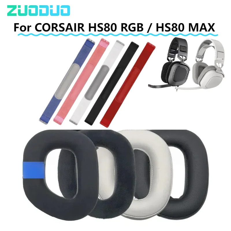 Ear Pads Headphone for CORSAIR HS80 RGB / HS80 MAX Headphone Cushion Cover, Replacement Head Band, Earmuff Repair
Ear Pads Headphone for CORSAIR HS80 RGB / HS80 MAX Headphone Cushion Cover, Replacement Head Band, Earmuff Repair