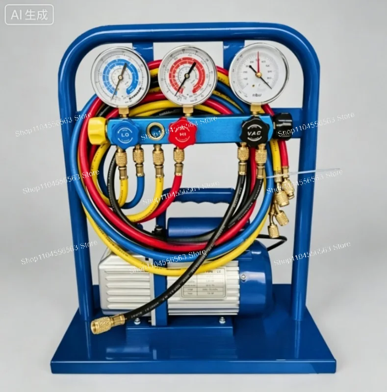 2CFM Air Conditioner Refrigerant Filling Set Dual Stage Vacuum Pump 5 Valve Manifold Gauge
2CFM Air Conditioner Refrigerant Filling Set Dual Stage Vacuum Pump 5 Valve Manifold Gauge