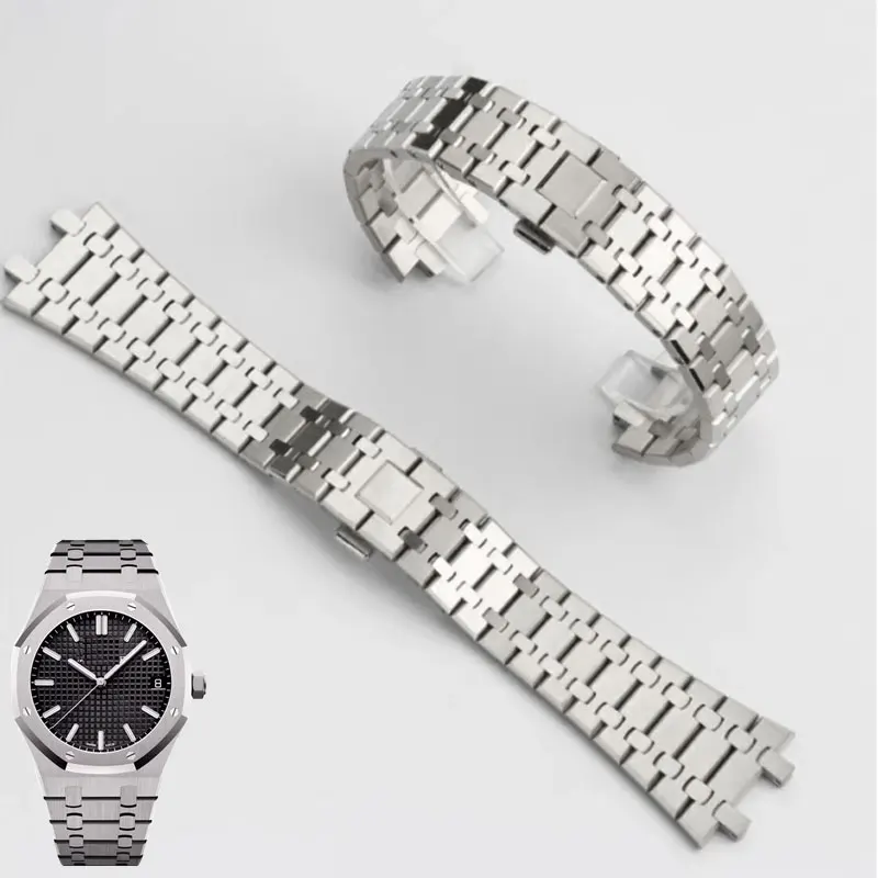 26mm Watchband For AP ROYAL OAK 15400 26331 15500 Folding Buckle Strap Watchband Accessories Men Women Stainless Steel Bracelet
26mm Watchband For AP ROYAL OAK 15400 26331 15500 Folding Buckle Strap Watchband Accessories Men Women Stainless Steel Bracelet
