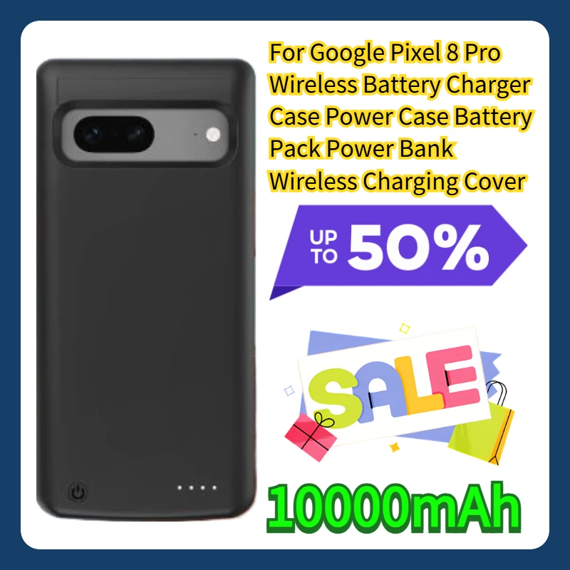 For Google Pixel 8 Pro Wireless Battery Charger Case Power Case Battery Pack Power Bank 10000mAh Wireless Charging Cover
For Google Pixel 8 Pro Wireless Battery Charger Case Power Case Battery Pack Power Bank 10000mAh Wireless Charging Cover