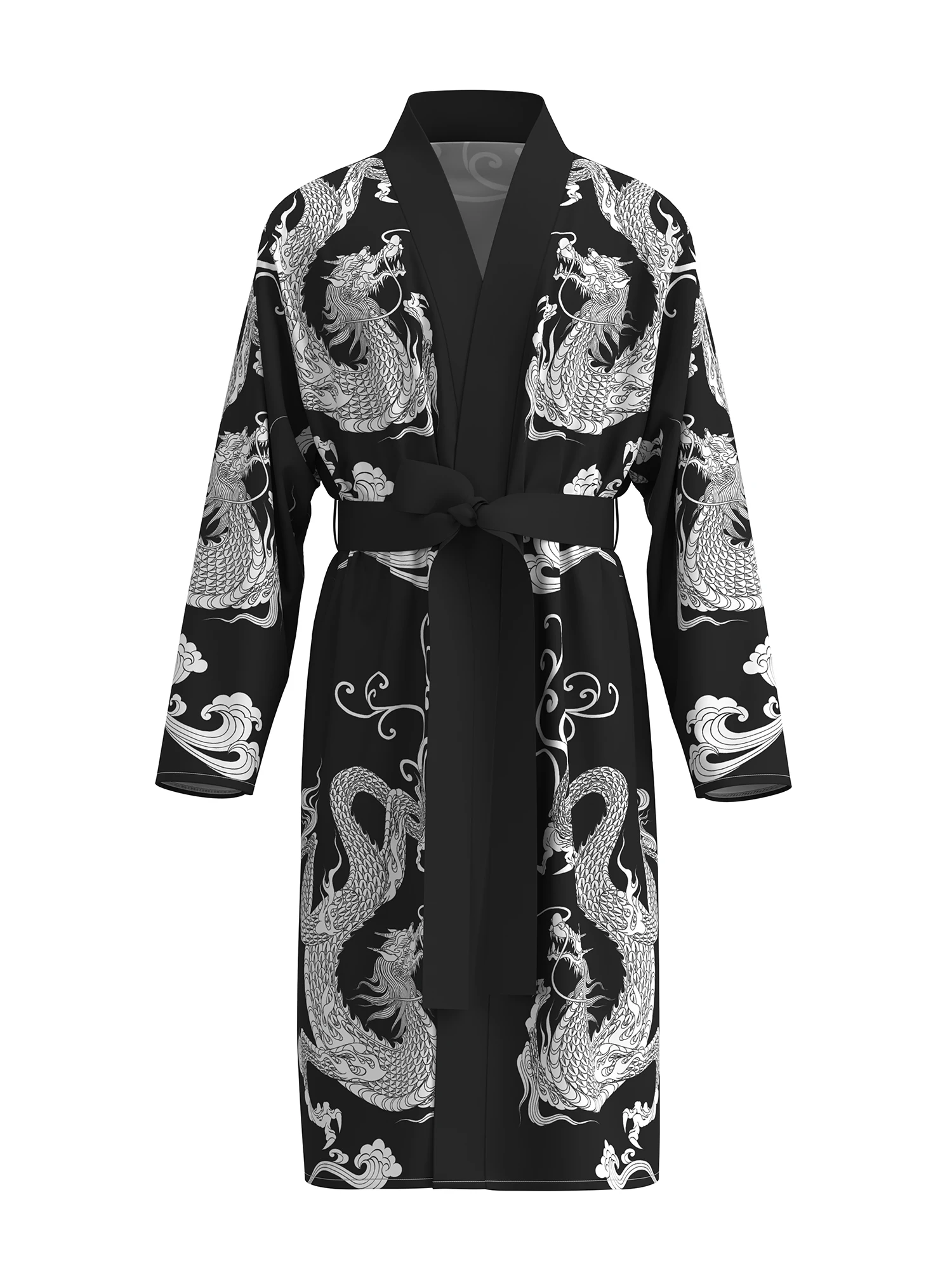 3D digital printing Chinese dragon comfortable skin-friendly nightgown men's long-sleeved thin bathrobe home fun
3D digital printing Chinese dragon comfortable skin-friendly nightgown men's long-sleeved thin bathrobe home fun