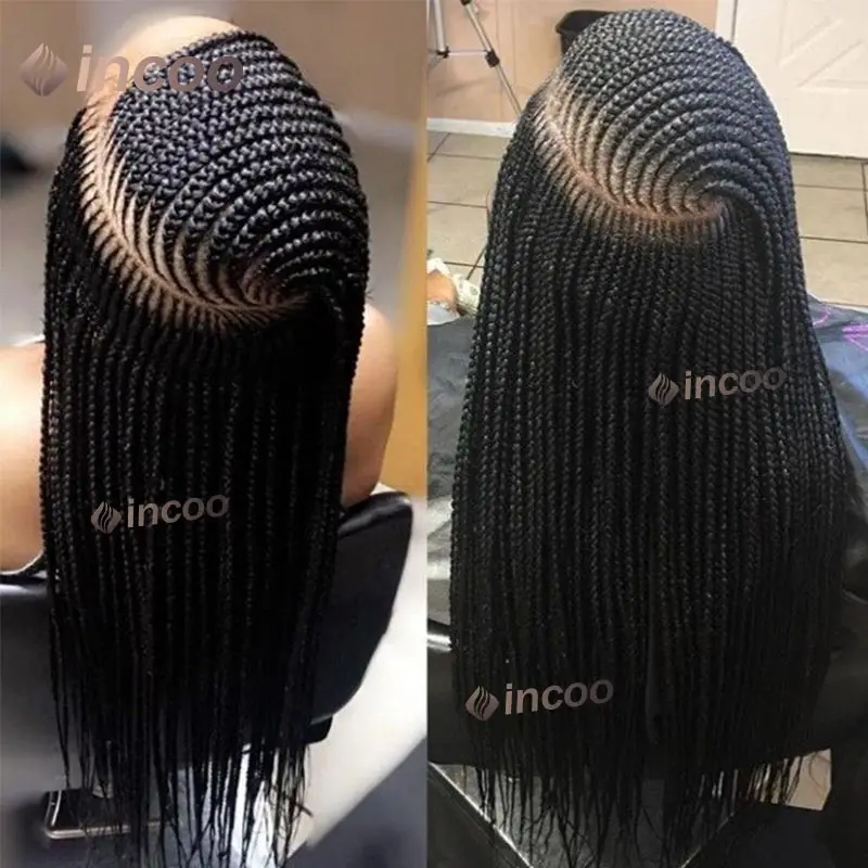 Synthetic Full Lace Front Wig Cornrow Double Braided Wigs For Black Women Box Side Part Braided Lace Wig Faux Locs Braids Wigs
Synthetic Full Lace Front Wig Cornrow Double Braided Wigs For Black Women Box Side Part Braided Lace Wig Faux Locs Braids Wigs