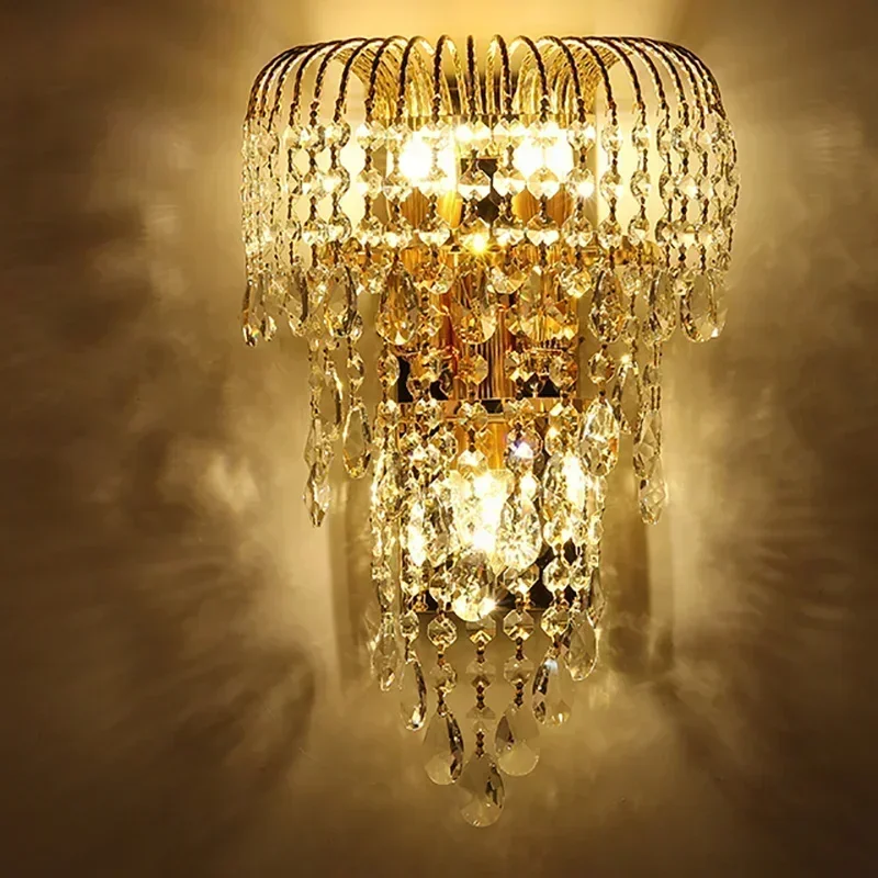 Luxury K9 Crystal Wall Lamp Led Gold/silver Living Room Modern Bedside Restaurant Fashion Lights
Luxury K9 Crystal Wall Lamp Led Gold/silver Living Room Modern Bedside Restaurant Fashion Lights