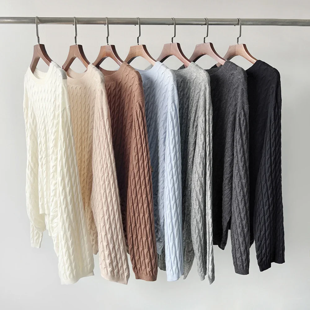 Autumn and Winter New Three-dimensional Hemp Pattern Wide-sleeved Soft Waxy Smooth Cashmere Sweater Women
Autumn and Winter New Three-dimensional Hemp Pattern Wide-sleeved Soft Waxy Smooth Cashmere Sweater Women