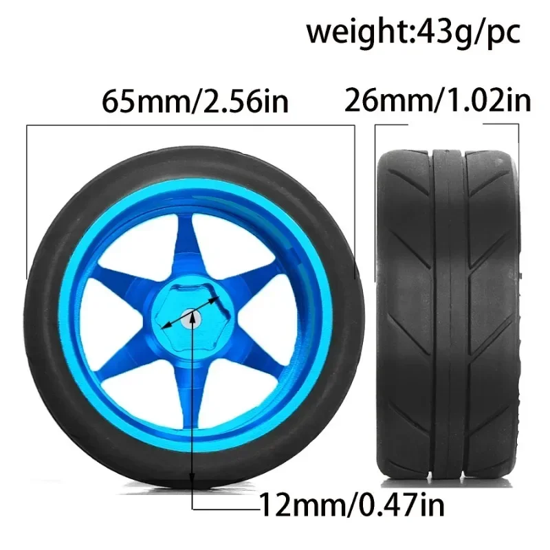 65mm Rally CNC High Strength Metal Wheel Tires for MJX HYPER GO 14303 14304 14302 14301 1/14 RC car Modification parts
65mm Rally CNC High Strength Metal Wheel Tires for MJX HYPER GO 14303 14304 14302 14301 1/14 RC car Modification parts