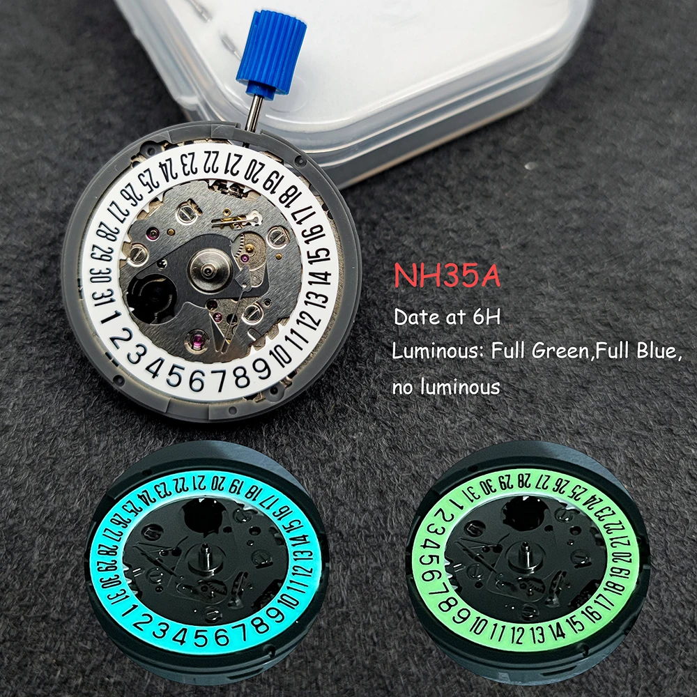 Genuine Japan NH35 Automatic Machinery Movement Improved 6H Datewheels Luminous NH35A Movement 6h Disc Watch Replacement Parts
Genuine Japan NH35 Automatic Machinery Movement Improved 6H Datewheels Luminous NH35A Movement 6h Disc Watch Replacement Parts
