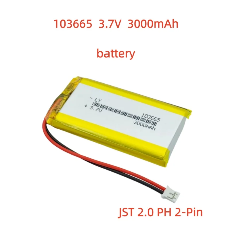 3.7V 3000mAh Polymer Lithium Battery for High Equipment Appliances LED Lights Driving Recorder Original Power Bank 103665/103565
3.7V 3000mAh Polymer Lithium Battery for High Equipment Appliances LED Lights Driving Recorder Original Power Bank 103665/103565