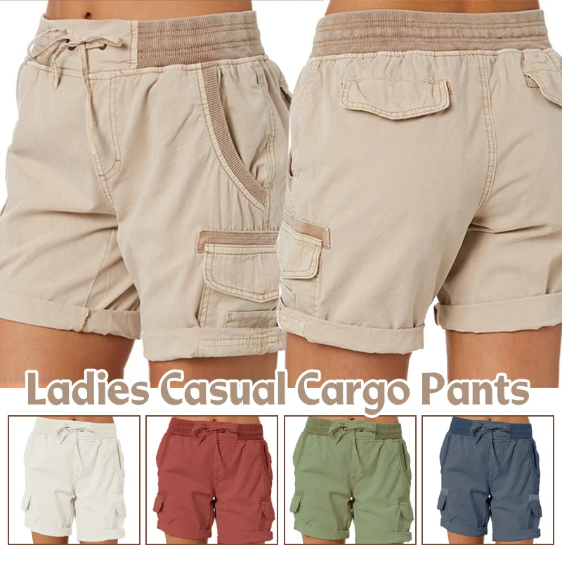 Summer Woman Casual Shorts Elastic Waist Cotton Shorts Beach Cargo Pocket Short Office Lady Casual Loose Harajuku Pants
Summer Woman Casual Shorts Elastic Waist Cotton Shorts Beach Cargo Pocket Short Office Lady Casual Loose Harajuku Pants