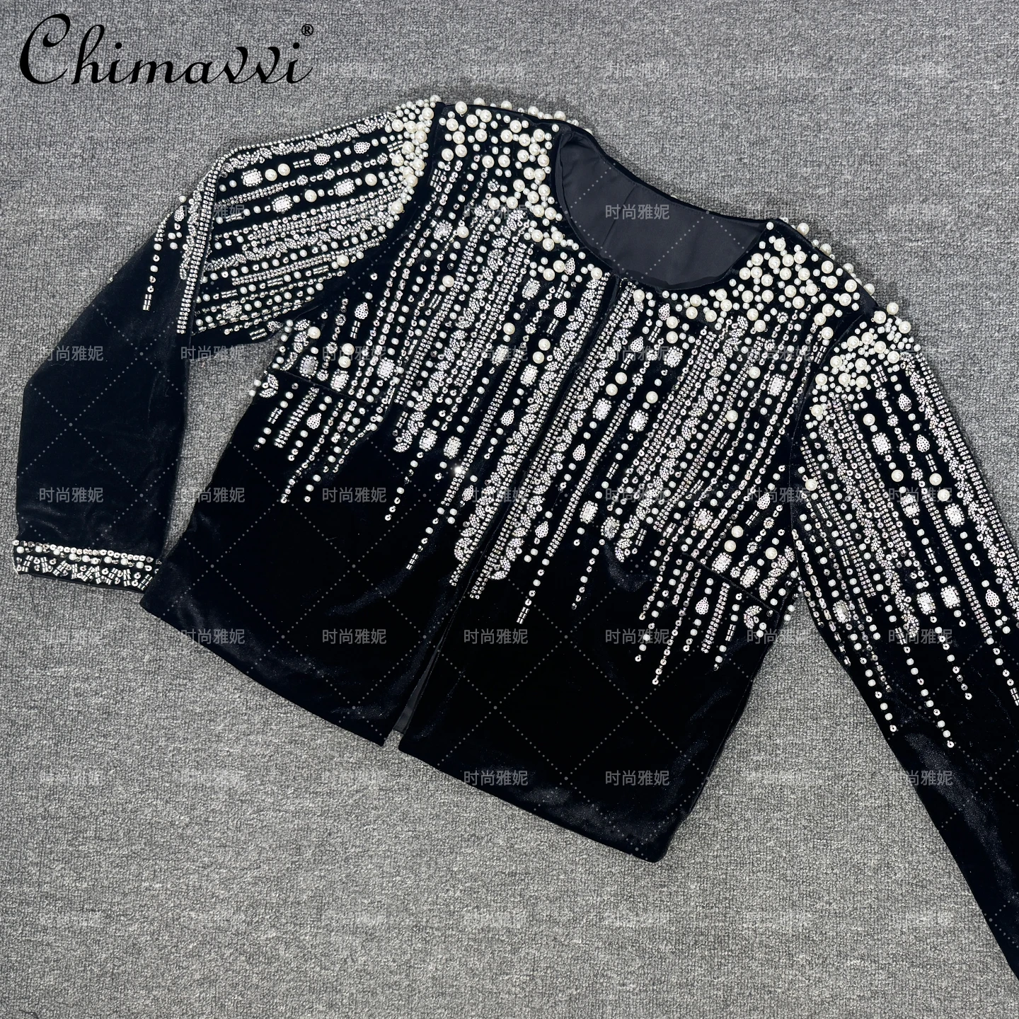 Fashion Long Sleeve Round Neck Beaded Sequin Pearl Women's Top Spring Autumn New High-end Heavy Light Luxury Women's Jacket
Fashion Long Sleeve Round Neck Beaded Sequin Pearl Women's Top Spring Autumn New High-end Heavy Light Luxury Women's Jacket