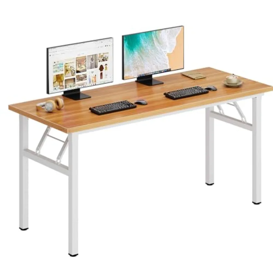 Large Computer Desk Foldable Desk for Home Office Workstation Table in Teak White with Stable and Decent Design
Large Computer Desk Foldable Desk for Home Office Workstation Table in Teak White with Stable and Decent Design
