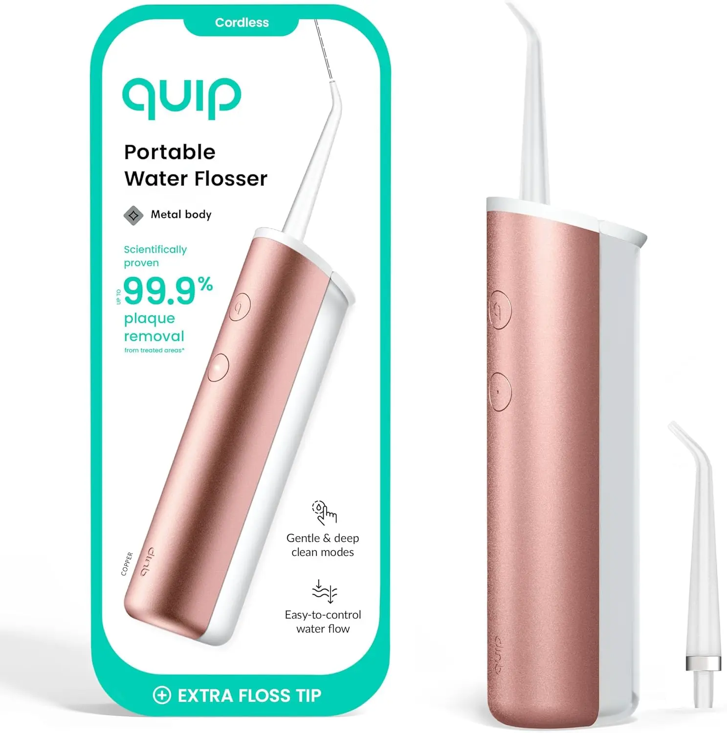 Cordless Water Flosser with Adjustable Pressure & Rotating Tip, Rechargeable Dental Pick for Deep Clean
Cordless Water Flosser with Adjustable Pressure & Rotating Tip, Rechargeable Dental Pick for Deep Clean