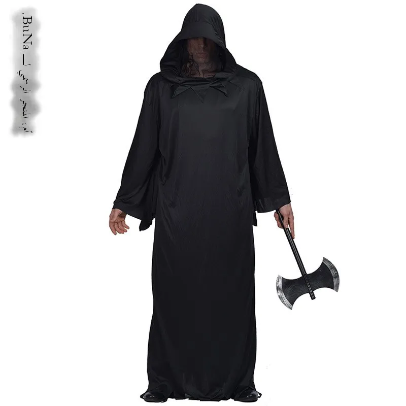 Men's Halloween Costume Black Robe Warrior Wizard Zombie Dead God Cloak Cosplay Polyester Fiber 100% Stage Costume
Men's Halloween Costume Black Robe Warrior Wizard Zombie Dead God Cloak Cosplay Polyester Fiber 100% Stage Costume