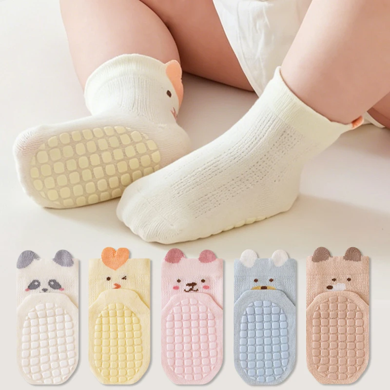 3/5 Pairs Cute Cartoon Baby Socks Anti-slip Rubber Sole Baby Floor Socks Soft Cotton Socks for Newborn Infant Boys Girls
3/5 Pairs Cute Cartoon Baby Socks Anti-slip Rubber Sole Baby Floor Socks Soft Cotton Socks for Newborn Infant Boys Girls