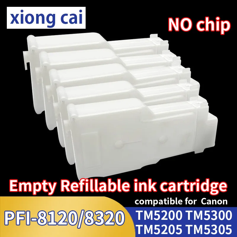 PFI-8120 Заполняемые картриджи для чернил, совместимые с Canon PFI-8320 TM5300 TM5205 TM5305, пустой заполняющий картридж без чипа
PFI-8120 Заполняемые картриджи для чернил, совместимые с Canon PFI-8320 TM5300 TM5205 TM5305, пустой заполняющий картридж без чипа