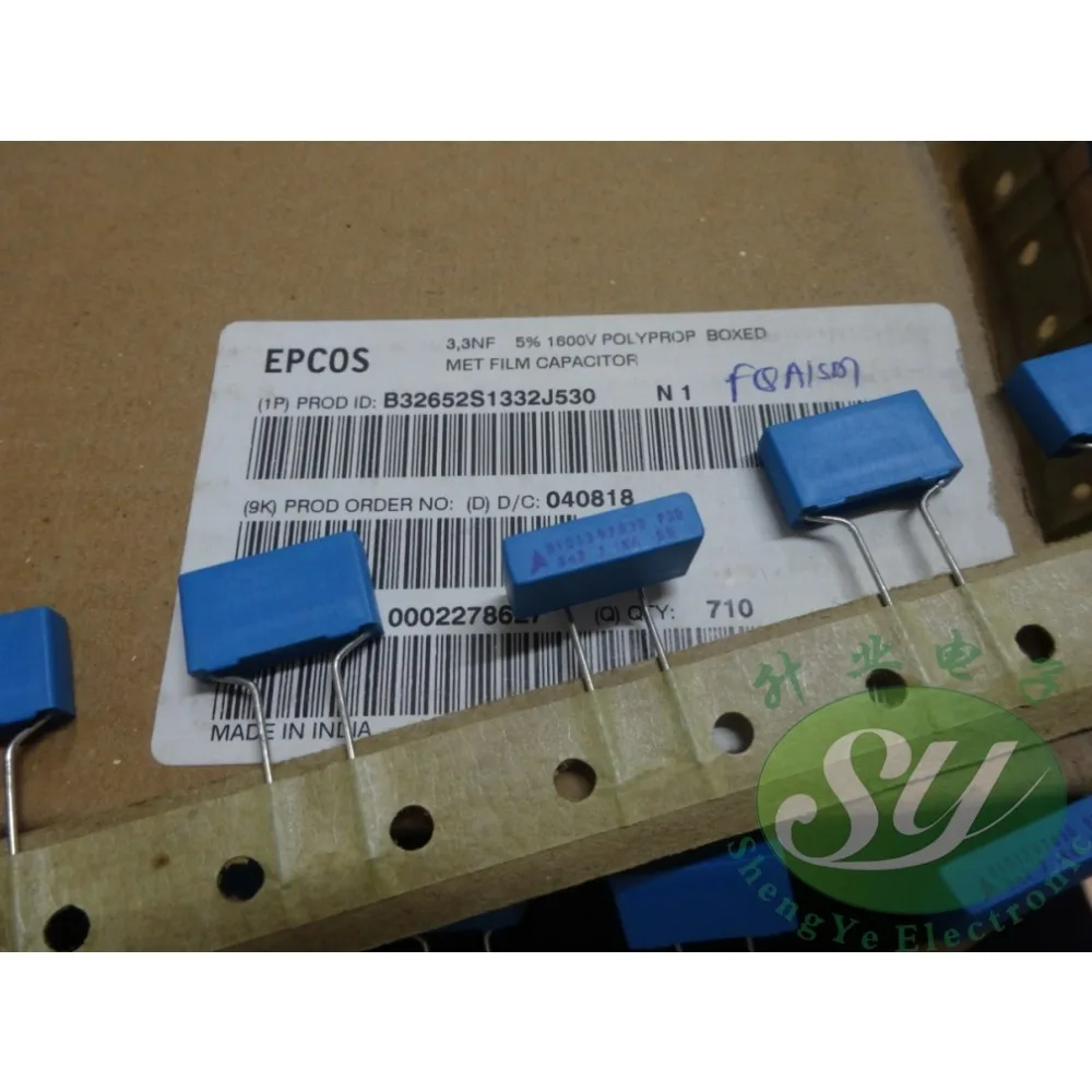 20PCS EPCOS 0.0033uf/1600v 3.3nf 3300pf 3n3 332 brand new 8.3mm film capacitor B32652S1332J ( Shaping pin )
20PCS EPCOS 0.0033uf/1600v 3.3nf 3300pf 3n3 332 brand new 8.3mm film capacitor B32652S1332J ( Shaping pin )