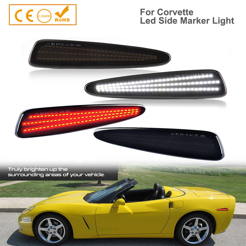 For 2005 2006 2007 2008 2009 2010 2011 2012 2013 Chevy Corvette C6 Smoked Lens DIY LED Front & Rear Side Marker Lights
For 2005 2006 2007 2008 2009 2010 2011 2012 2013 Chevy Corvette C6 Smoked Lens DIY LED Front & Rear Side Marker Lights