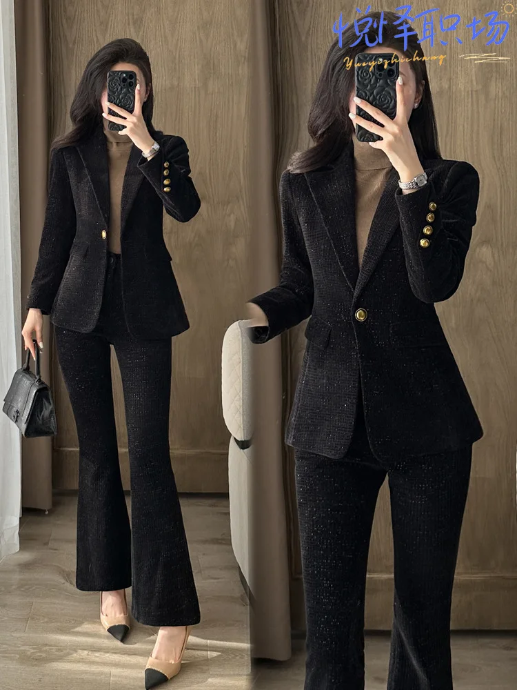 Black women's suit2025New Spring and Autumn Elegant High-End Workwear Professional Suit Jacket
Black women's suit2025New Spring and Autumn Elegant High-End Workwear Professional Suit Jacket