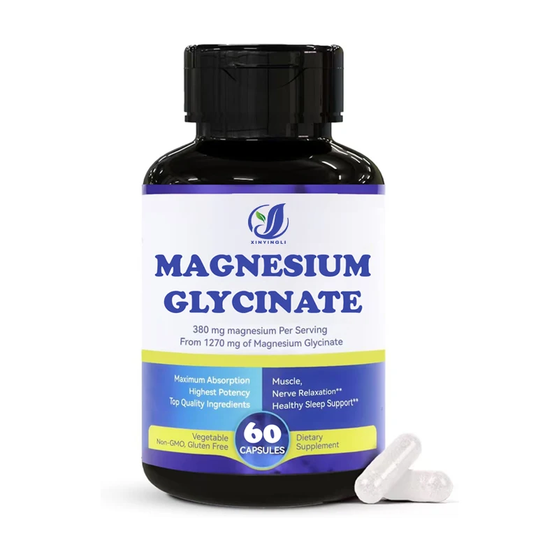 Magnesium Glycinate Capsules, High Absorption, Non GMO and Gluten Free, Muscle Relaxation, Bone Support
Magnesium Glycinate Capsules, High Absorption, Non GMO and Gluten Free, Muscle Relaxation, Bone Support