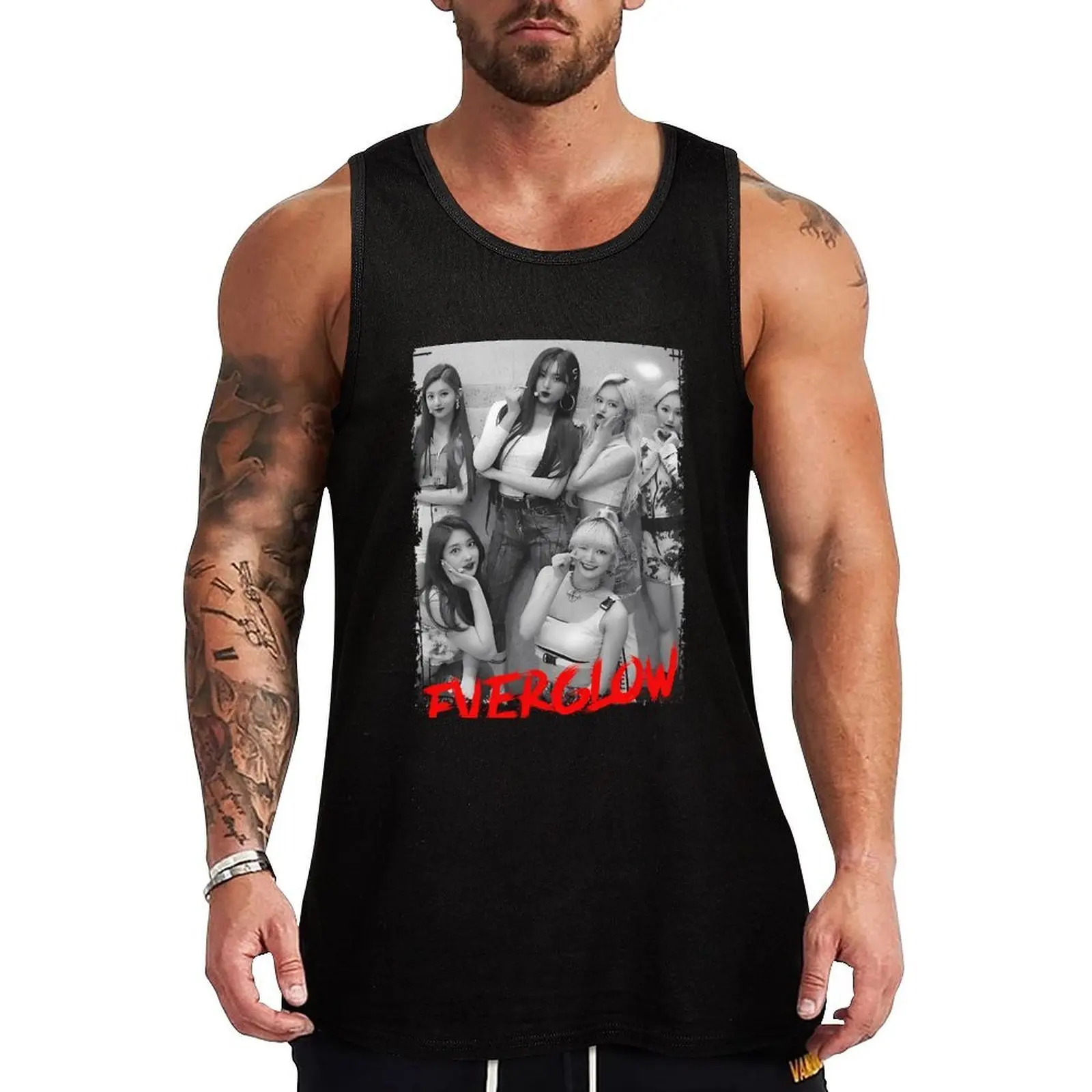 Everglow Kpop Group Members Black and White Korean Kpop RGB Color Tank Top Men's gym articles Men's singlets sleeveless
Everglow Kpop Group Members Black and White Korean Kpop RGB Color Tank Top Men's gym articles Men's singlets sleeveless