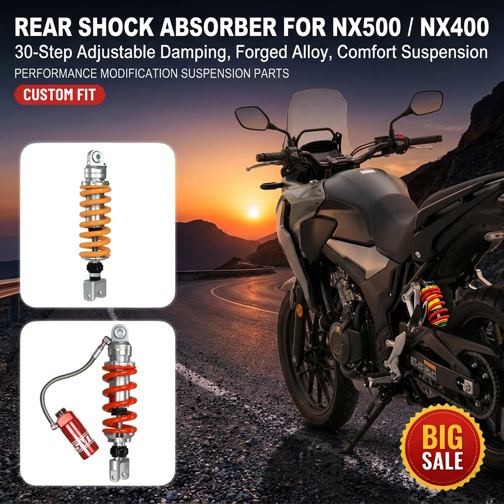 Rear Shock Absorber FOR NX500 NX400 CB500X CB400X CB500F CBR500R Adjustable Suspension System Modification Parts
Rear Shock Absorber FOR NX500 NX400 CB500X CB400X CB500F CBR500R Adjustable Suspension System Modification Parts