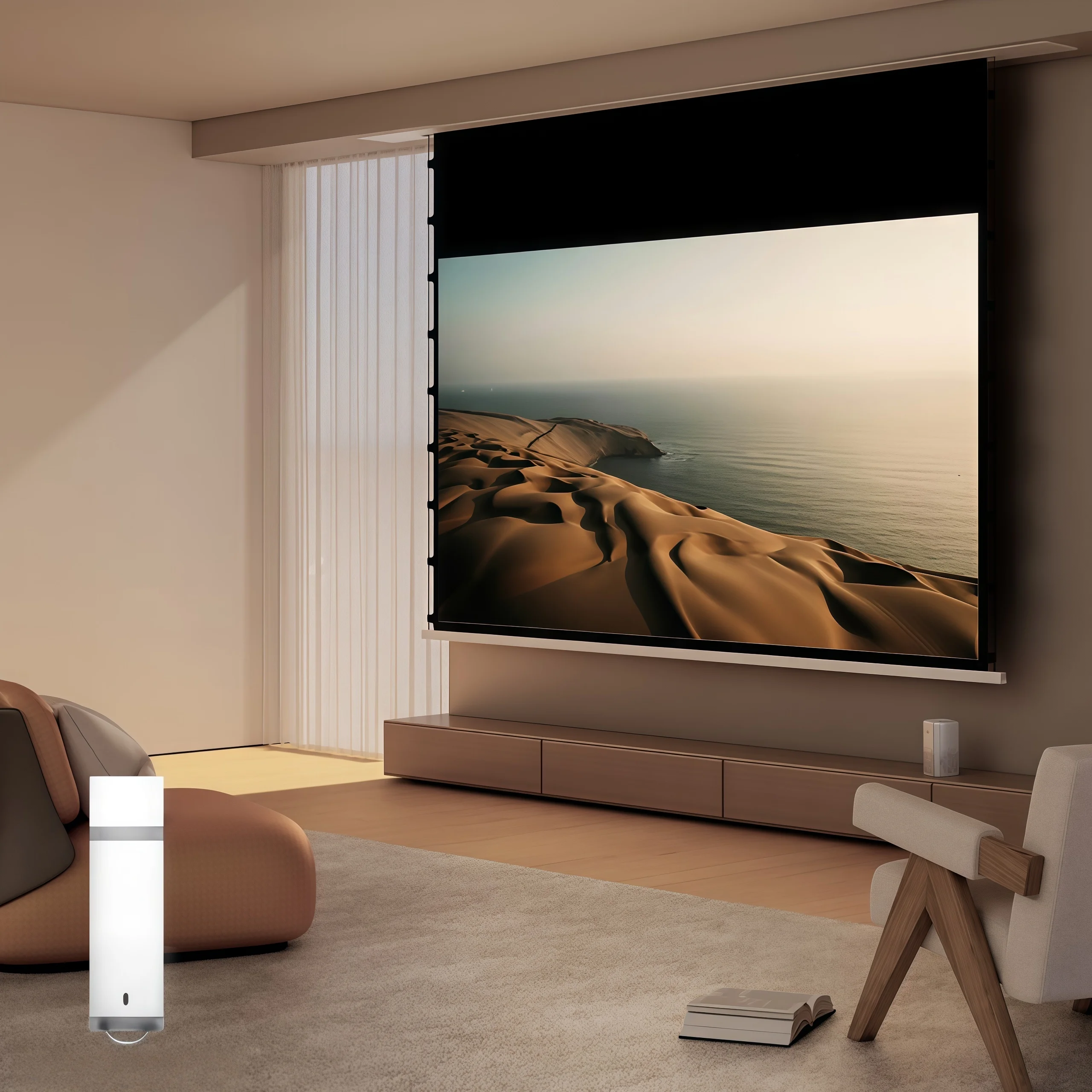 Акустически прозрачный серый экран AcousticPro UHD с моторизованным креплением для установки внутри стены / за динамиком для проекторов 1080P и 4K
Акустически прозрачный серый экран AcousticPro UHD с моторизованным креплением для установки внутри стены / за динамиком для проекторов 1080P и 4K