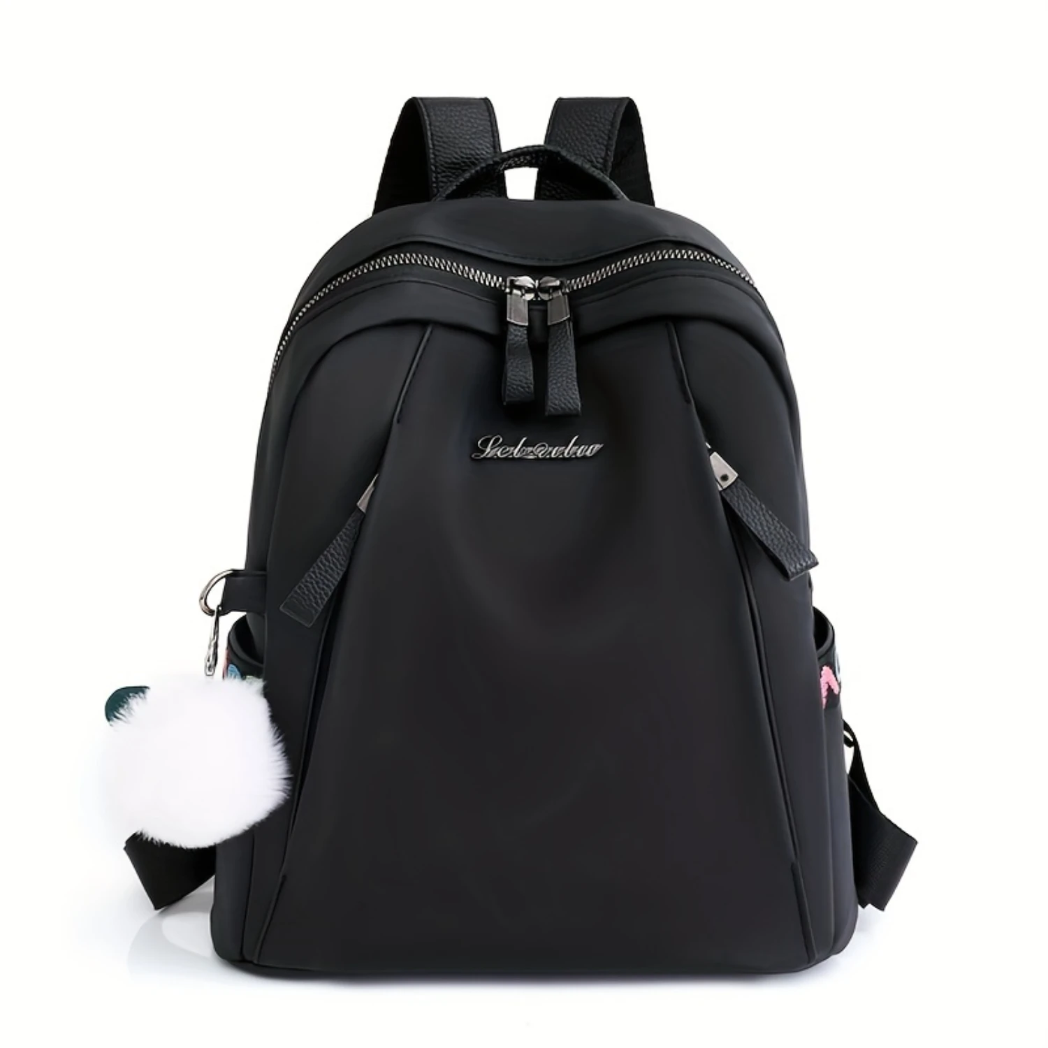 Casual Nylon Backpack, Simple Commuter Daypack, Lightweight Travel Schoolbag With Plush Pendant
Casual Nylon Backpack, Simple Commuter Daypack, Lightweight Travel Schoolbag With Plush Pendant