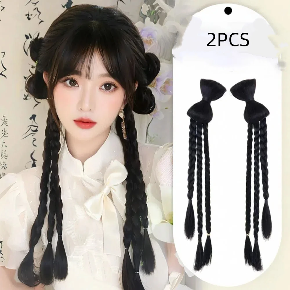 2pcs Cool Extensions Wig ponytail Long Brown Bow Braid Ponytail Black Braided Hair Hairpin Spicy Girl
2pcs Cool Extensions Wig ponytail Long Brown Bow Braid Ponytail Black Braided Hair Hairpin Spicy Girl