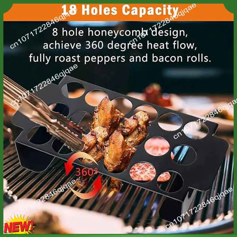A48I 2PCS 18 Hole Black Chili Grill Stainless Steel BBQ Chili Grill Jalapeno Popper Rack With Handles
A48I 2PCS 18 Hole Black Chili Grill Stainless Steel BBQ Chili Grill Jalapeno Popper Rack With Handles