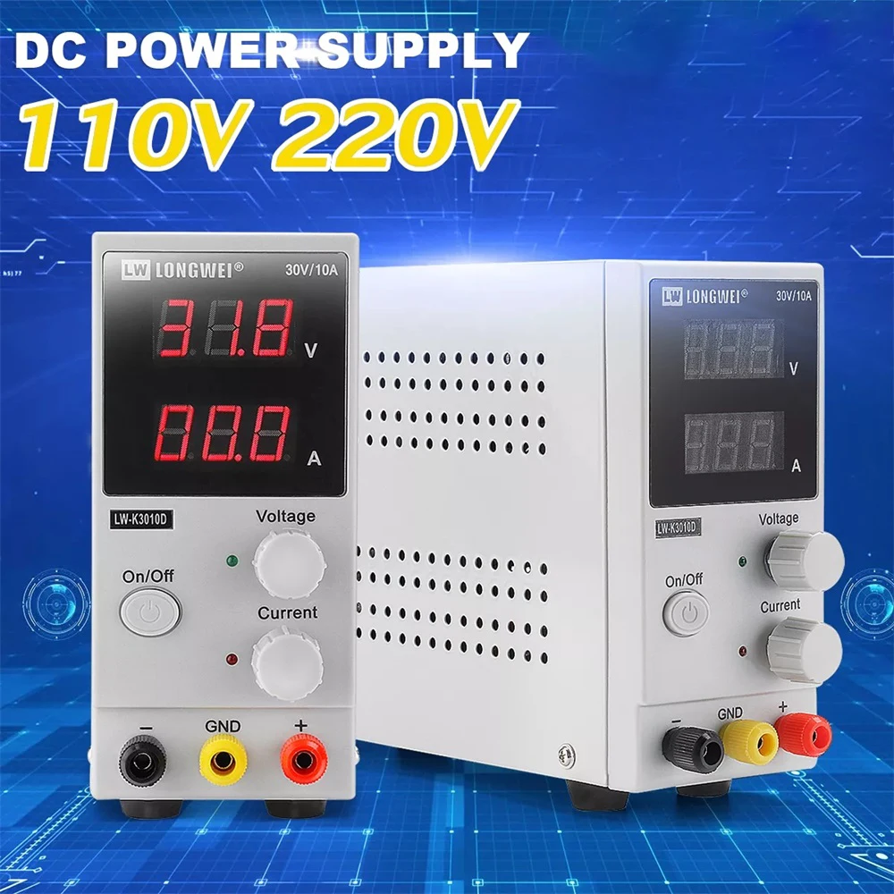 DC Regulated Power Supply 30V 10A Adjustable LED Digital Display Switching Power Supply
DC Regulated Power Supply 30V 10A Adjustable LED Digital Display Switching Power Supply