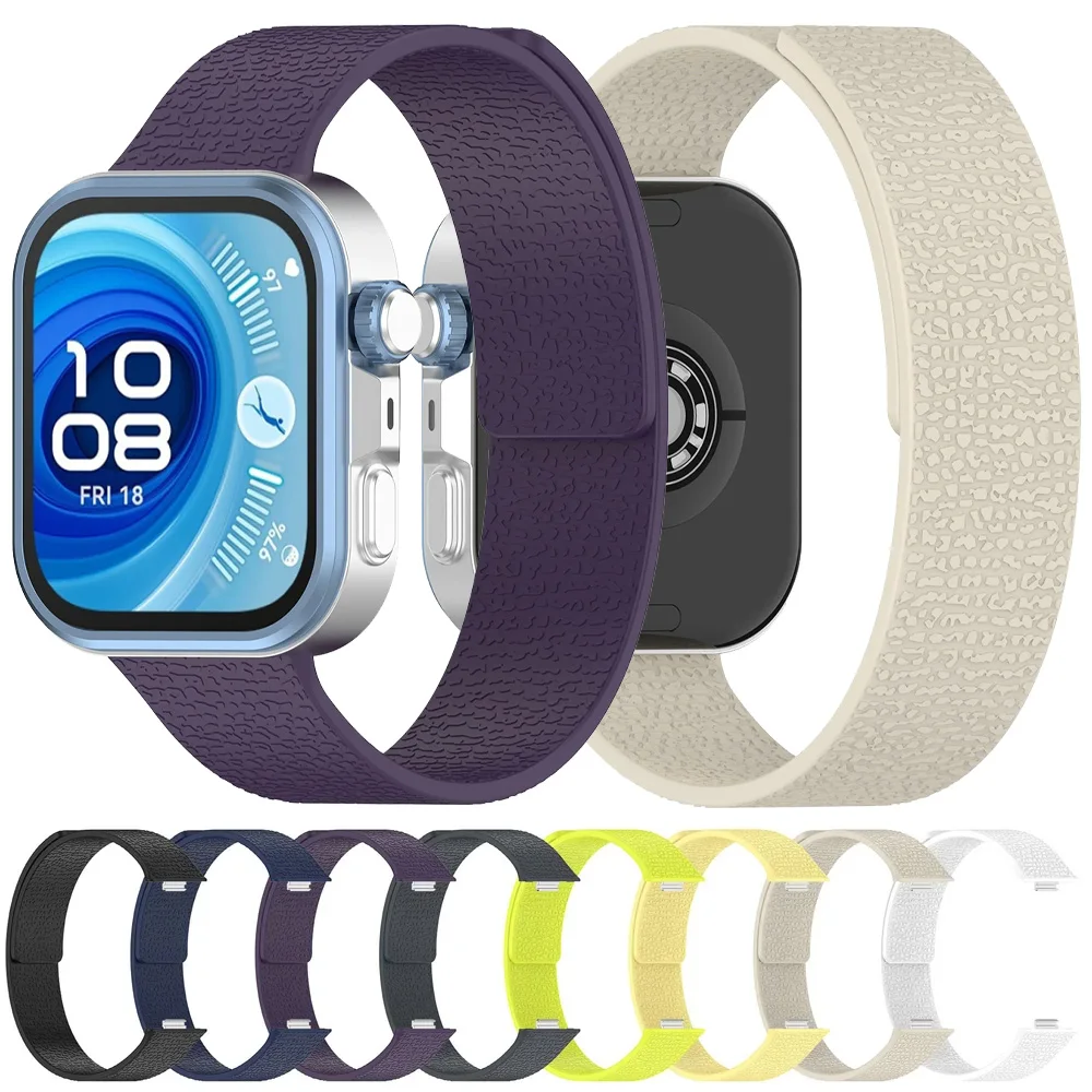 Магнитный силиконовый ремешок с зерном личи для Huawei Watch Fit 4 Pro Fit 4, мягкий сменный ремешок для часов Huawei Watch Fit 3, браслет
Магнитный силиконовый ремешок с зерном личи для Huawei Watch Fit 4 Pro Fit 4, мягкий сменный ремешок для часов Huawei Watch Fit 3, браслет