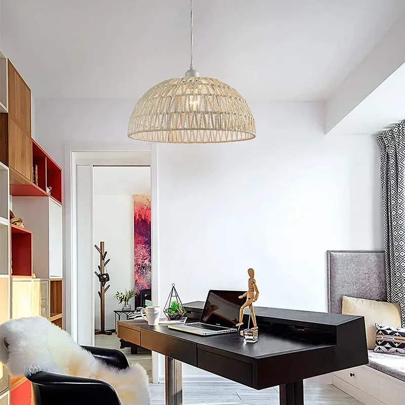 SANDYHA Modern Hemp Rope Chandelier E27 Pendant Light for Living Room Restaurant Study Ceiling Lamp Natural Material Hanging
SANDYHA Modern Hemp Rope Chandelier E27 Pendant Light for Living Room Restaurant Study Ceiling Lamp Natural Material Hanging