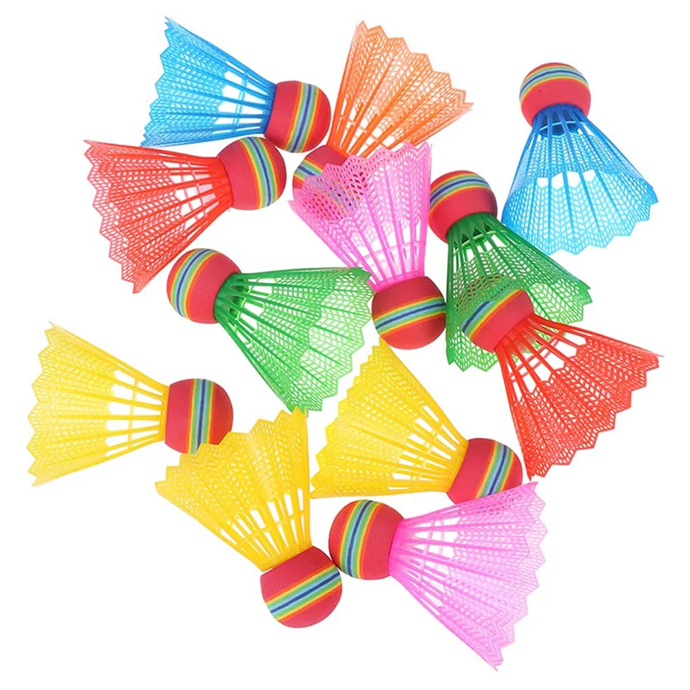 12 Pcs Rainbow Badminton Birdie Colorful Birdies Toys Light Weight Child Foam Tipped
12 Pcs Rainbow Badminton Birdie Colorful Birdies Toys Light Weight Child Foam Tipped